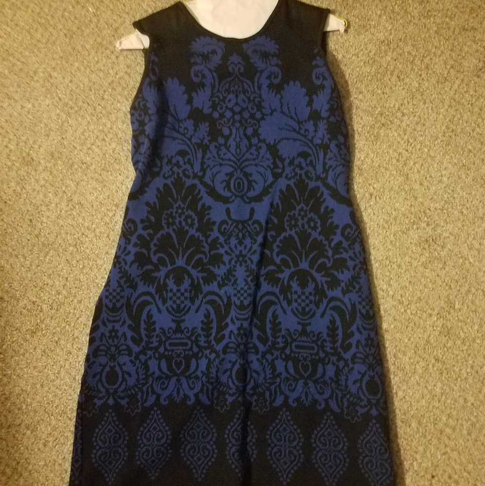 Black and blue dress